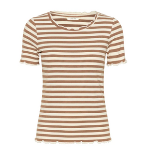 CR - Ribba tee - cocoa stripe