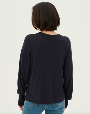 CU - Annemarie scalloped cardigan - navy