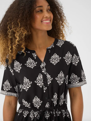 CR - Tiah dress - black paisley