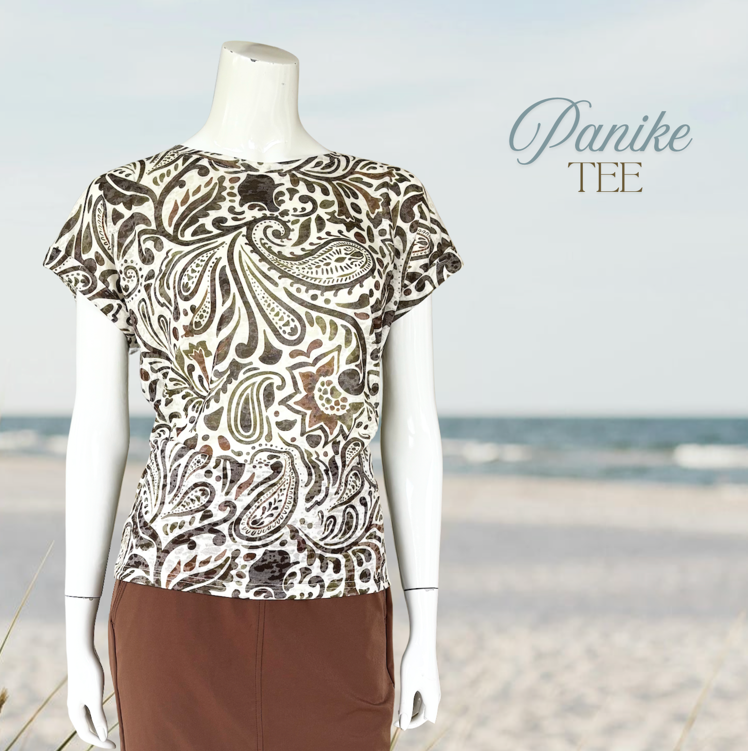 SC - Panike tee - olive/tan combi