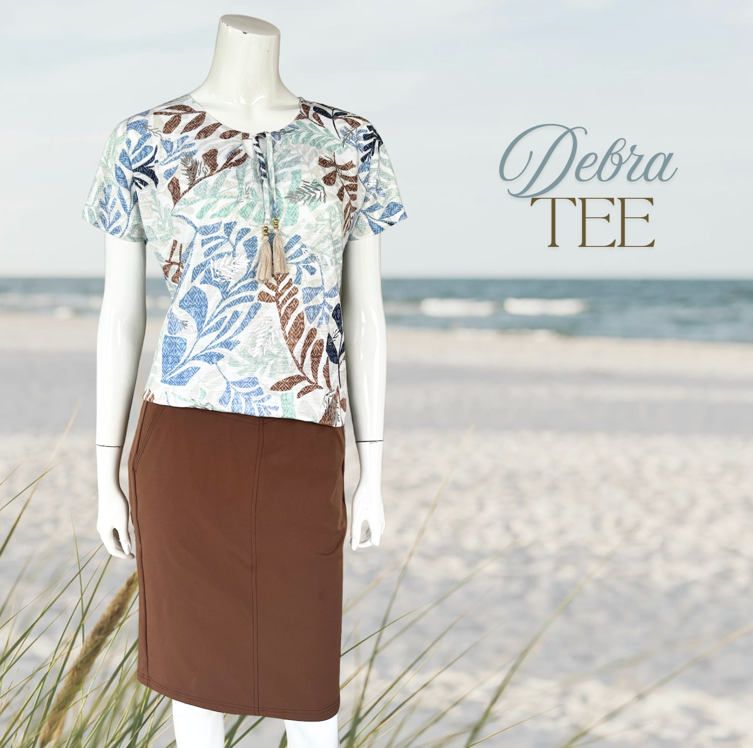 DS - Debra top - jade/blue mix