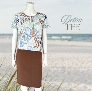 DS - Debra top - jade/blue mix
