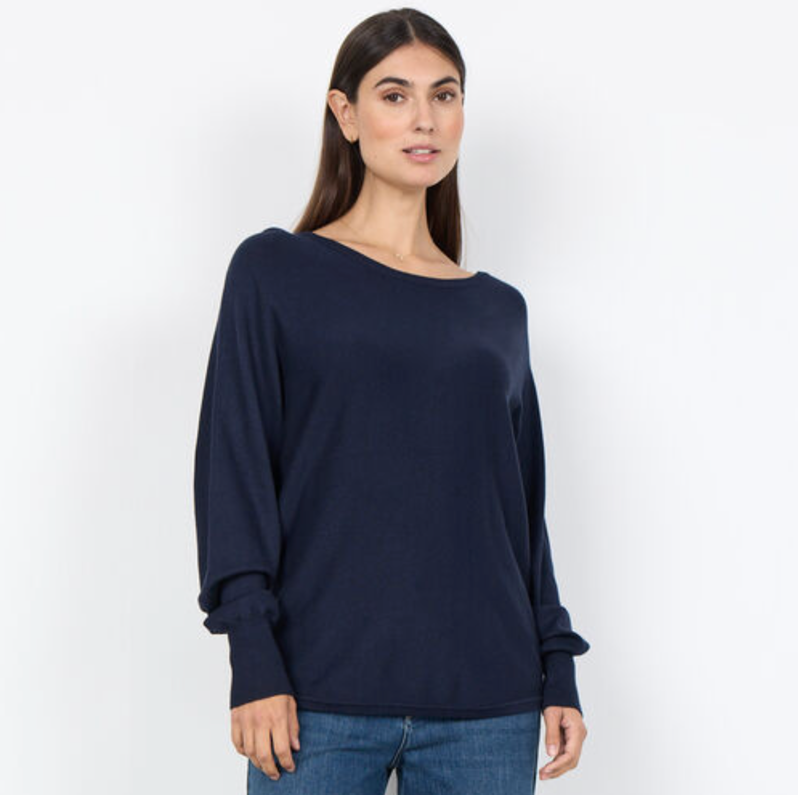 SC - Dollie button-back sweater - navy