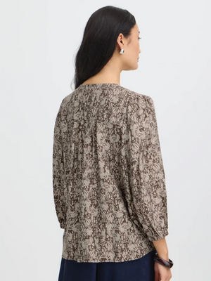 FR - Ariana v-neck blouse - floral paisley