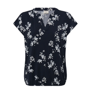 FR - Vera v-neck top - navy scatter floral