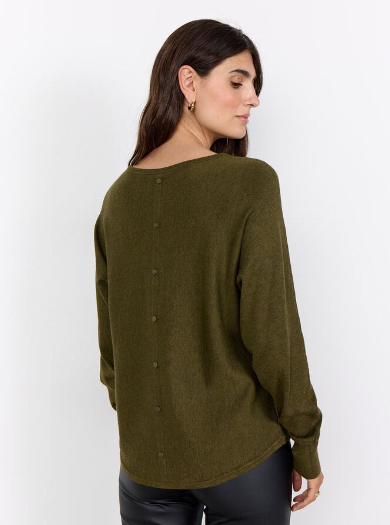 SC - Dollie button-back sweater - grape leaf