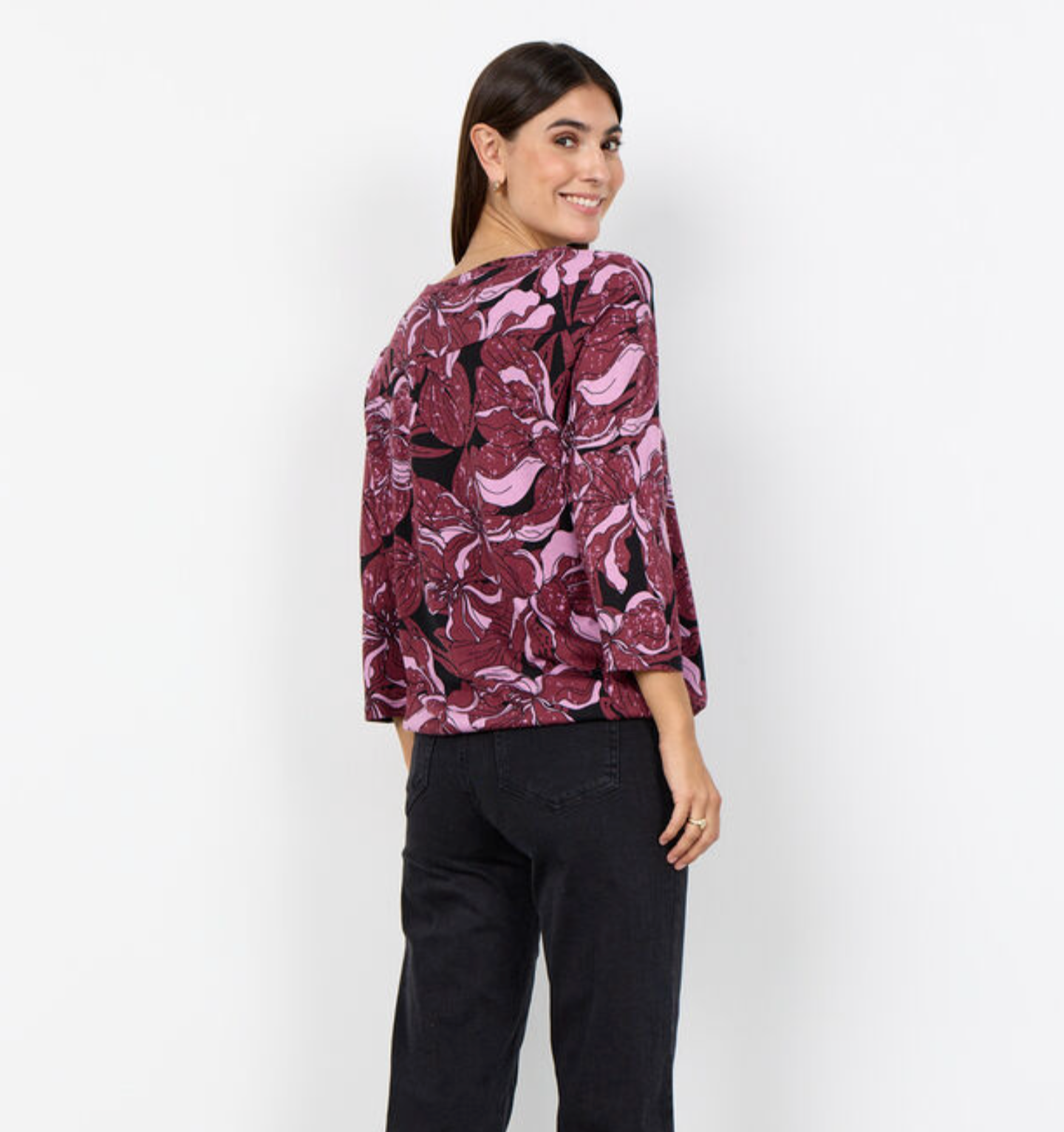 SC - Felicity top - oxblood combi