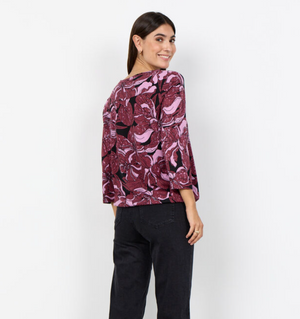SC - Felicity top - oxblood combi