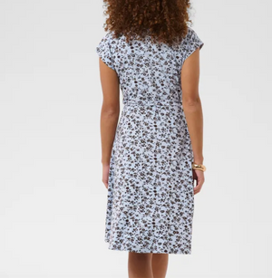 KA - Bella jersey dress - coffee bean floral