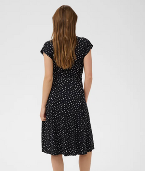 KA - Bella jersey dress - black/chalk dot