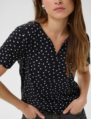 KA - Bella top - black/chalk dot