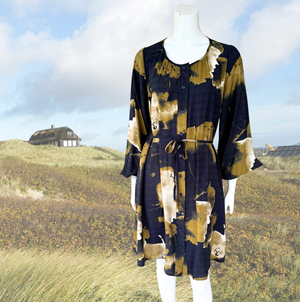 FR - Ariana dress - navy watercolour