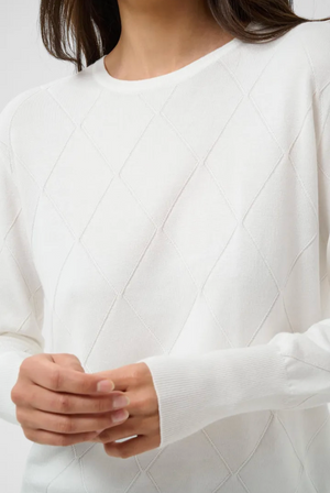 KA - Lizza argyle pullover - chalk