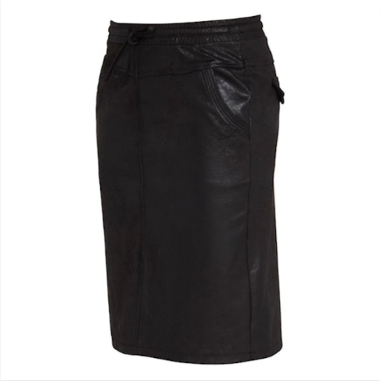 DS - Onyx vintage leather skirt
