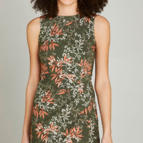 AP - coral print dress