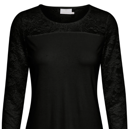 KA - Lacy round neck blouse