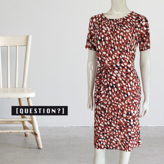 QU - red print dress
