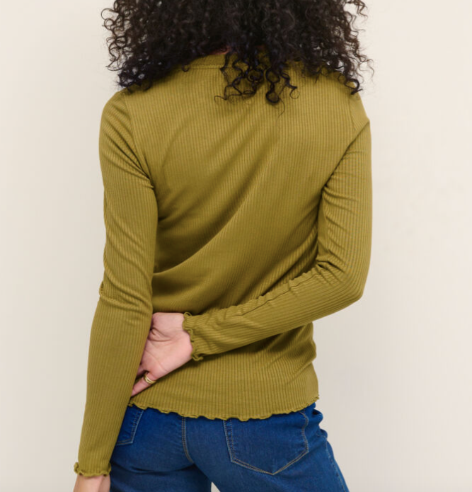 KA - Drew green ribbed tee